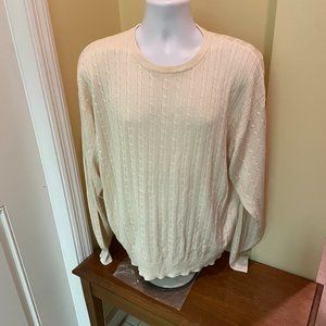 Belford silk cable knit sweater Womens XL